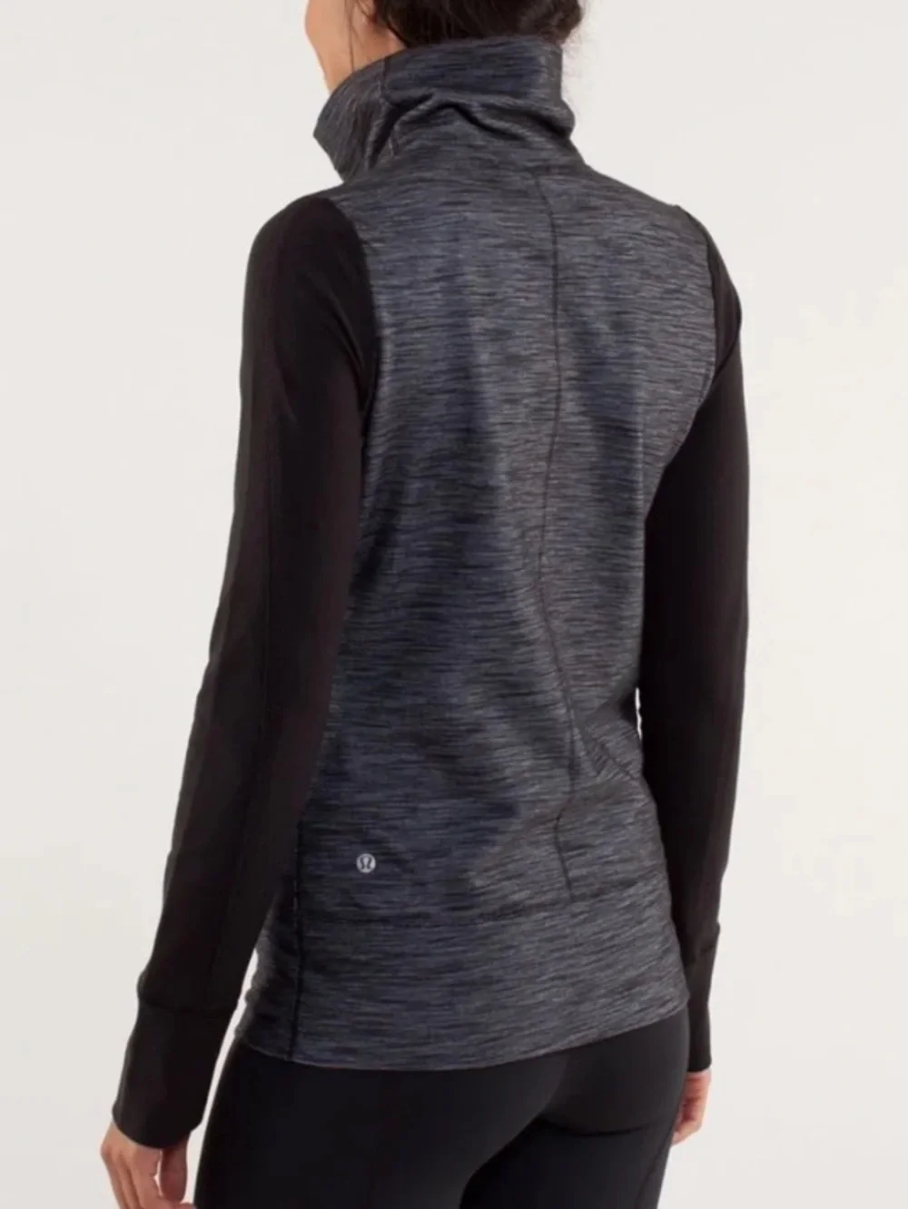 Lululemon Daily Yoga Jacket Full Zip Two Tone Gray Heather Size 6.